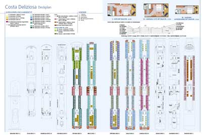 Decksplan der Costa Deliziosa
