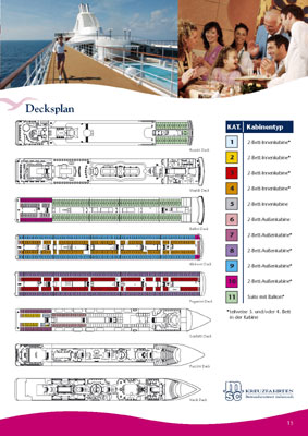 <b>Decksplan der MSC Lirica</b> Decksplan
