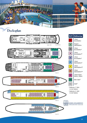 <b>Decksplan der MSC Rhapsody</b> Decksplan