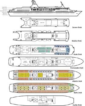 Decksplan Transocean Tours Astor