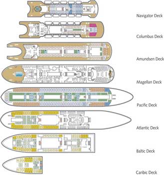 Deckplan der Transocean Tours Marco Polo Decksplan Transocean Tours Marco Polo