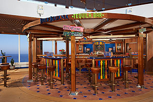 Die Blue Iguana Bar auf dem Kreuzfahrtschiff Carnival Breeze