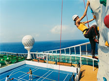 Die Kletterwand auf der Royal Caribbean Freedom of the Seas