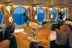 Die Champagner Lounge auf der Royal Caribbean Vision of the Seas