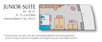 Grundriss der AIDAstella Junior Suite