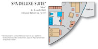 Grundriss der AIDAstella Spa Deluxe Suite